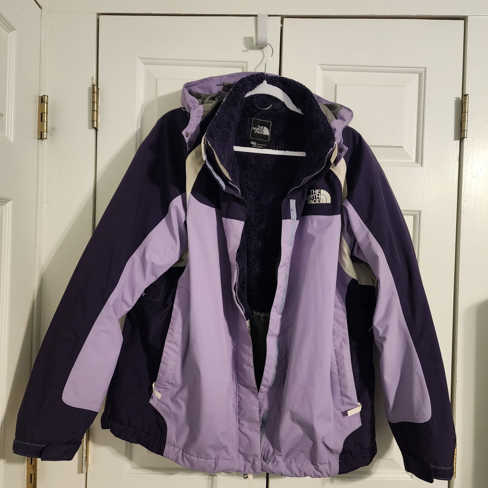The North Face Purple Colorblock Insulated Jacket